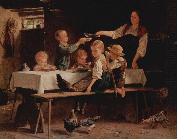 Kinder beim Mittagessen, Benjamin Vautier